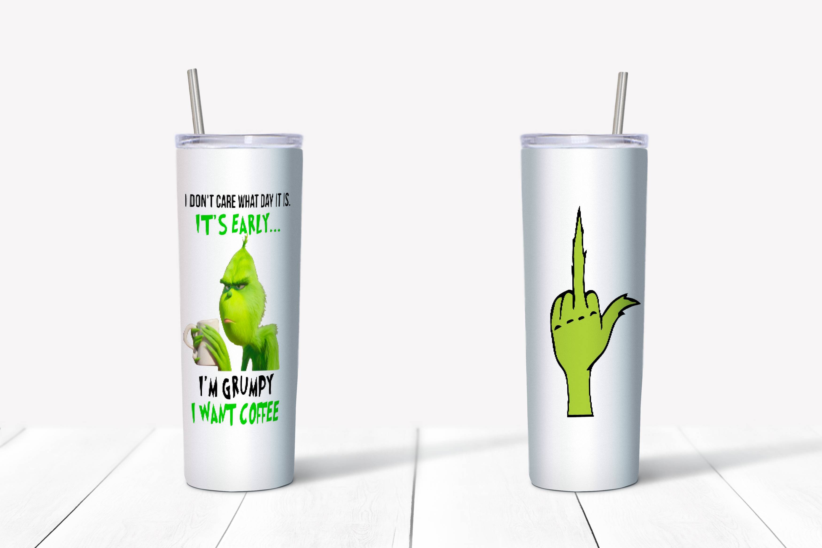 Grinch I'm Grumpy with Finger Tumbler – Backyard Peddler's Daughter