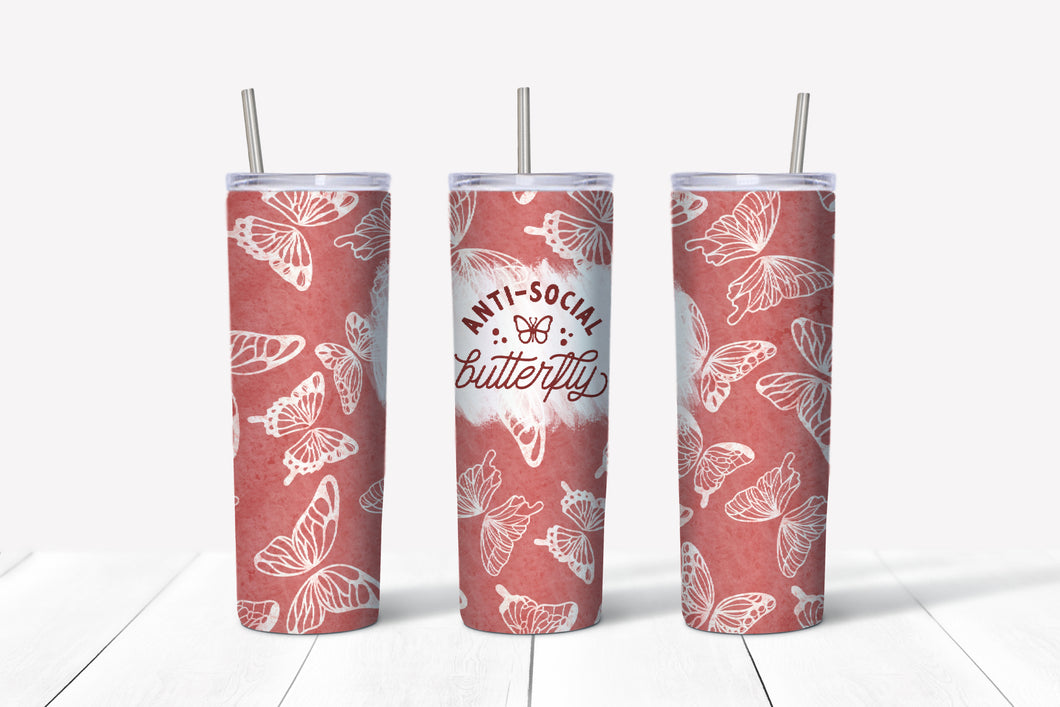 Anti-Social Butterfly Tumbler