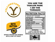 Load image into Gallery viewer, Beth Dutton Nutrition Facts
