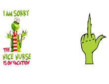 Load image into Gallery viewer, Grinch Nice Nurse with Finger Tumbler
