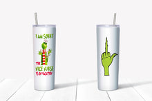 Load image into Gallery viewer, Grinch Nice Nurse with Finger Tumbler
