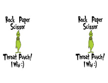 Load image into Gallery viewer, Grinch Rock Paper Scissors Tumbler
