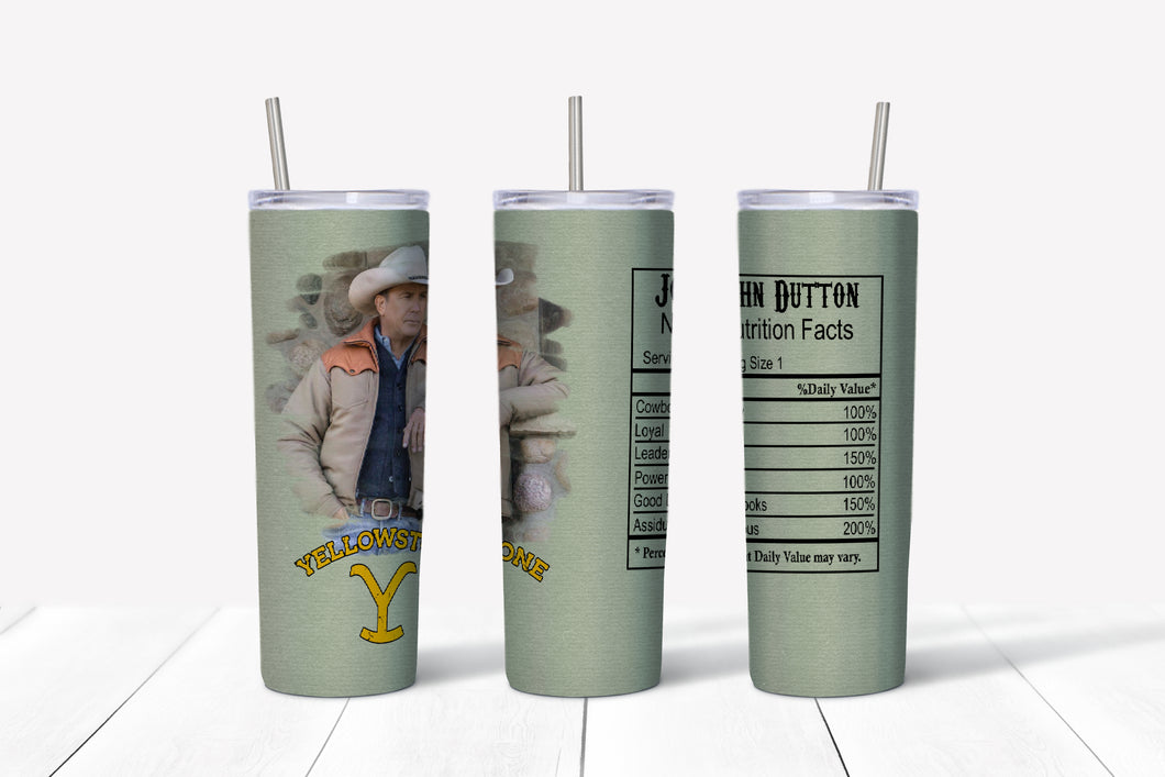 John Dutton Nutrition Facts Tumbler