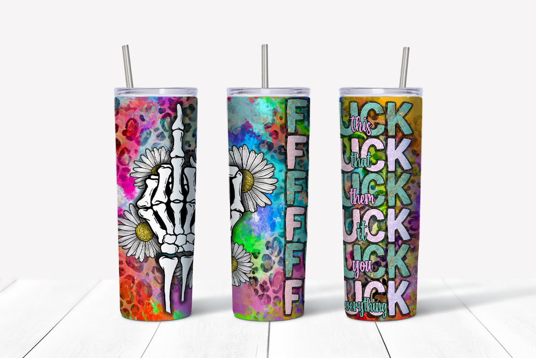 Skeleton Finger F*uck Tumbler